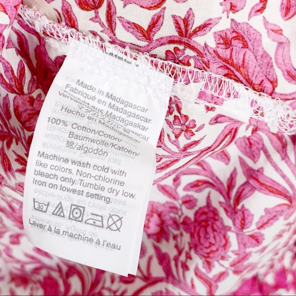 J.Crew Liberty London Sambourne Pink Azalea Floral Ruffled Blouse Top Small - Picture 6 of 6